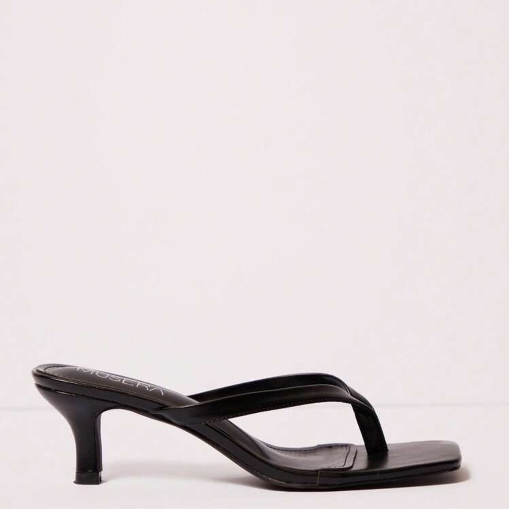 Black Strappy Kitten Heels